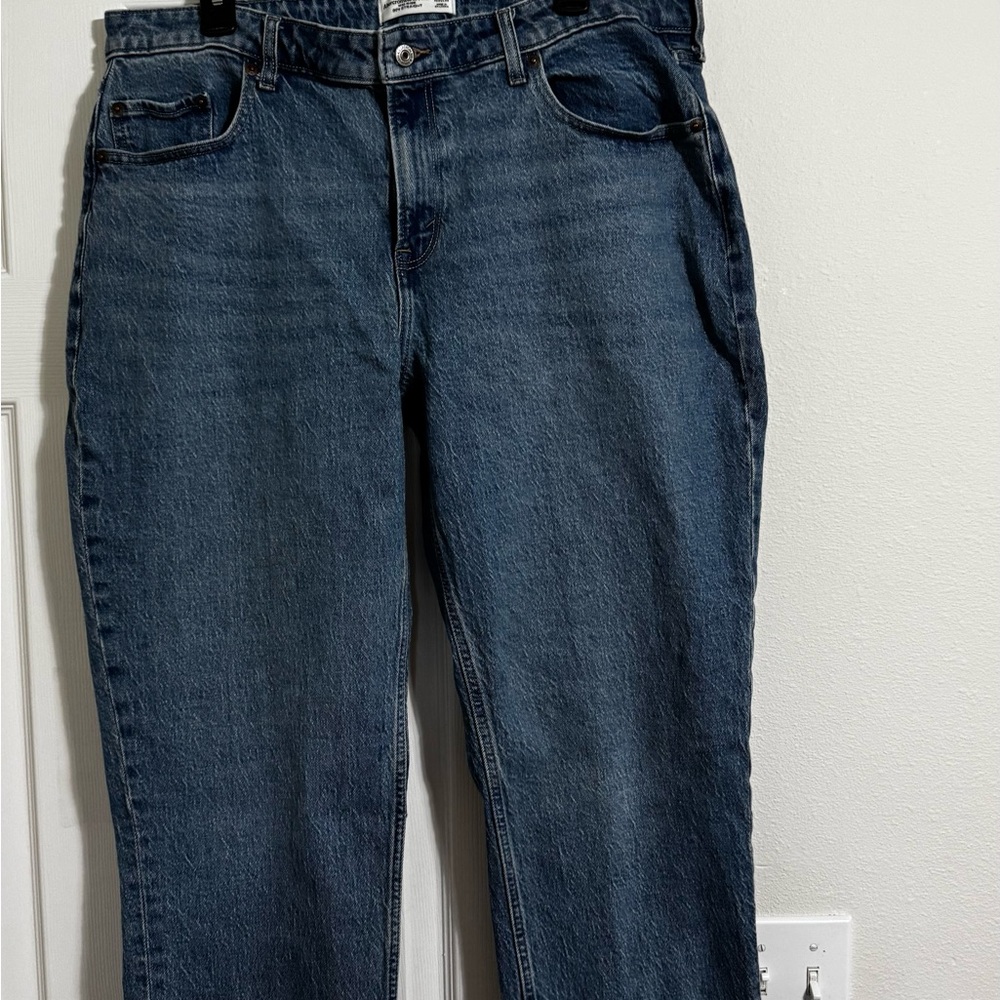 Abercrombie & Fitch Women's Dark Blue Straight Leg Jeans